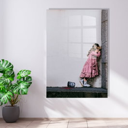 Wallity Cuadro Decorativo de Cristal Templado Banksy 70 x 100 cm